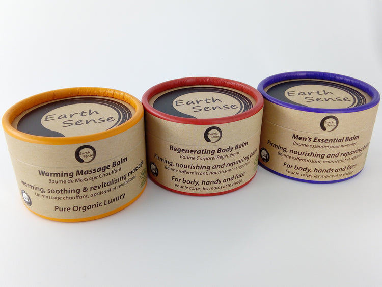 Organic Body Balms - For Face, Hands, Arms, Feet, Legs & Whole body - 100% paper packaging
