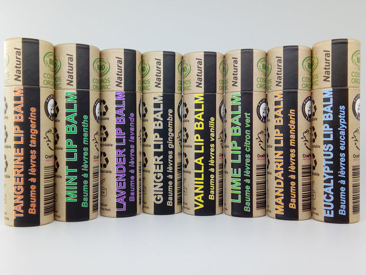 Organic Lip Balms - 100% paper packaging