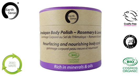 Organic Certified Body Polish Exfoliant - Lavender & Rosemary 200ml - Earthsenseorganics