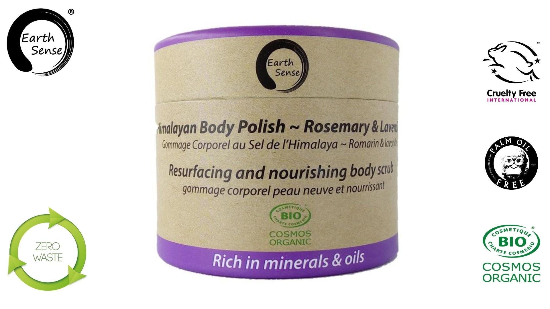 Organic Certified Body Polish Exfoliant - Jasmine - 200ml - Earthsenseorganics