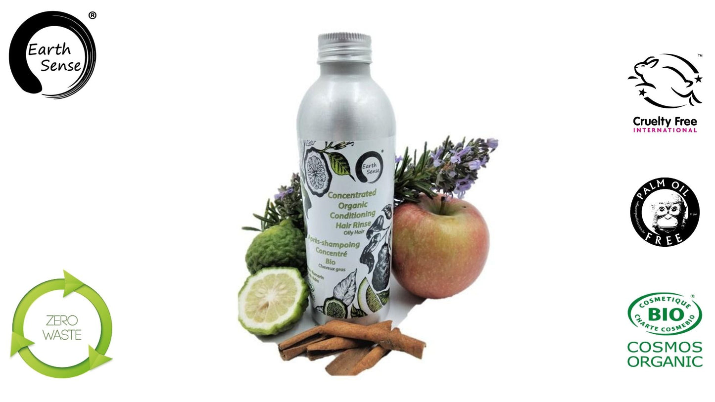 Concentrated Organic Conditioning Hair Rinse - Oily Hair - 200ml - Earthsenseorganics