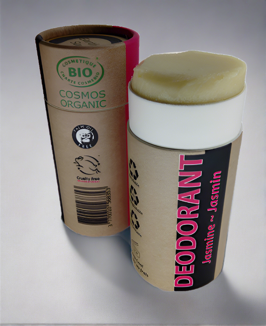Organic Certified Natural Deodorant - Jasmine 100ml - 100% recycled paper packaging