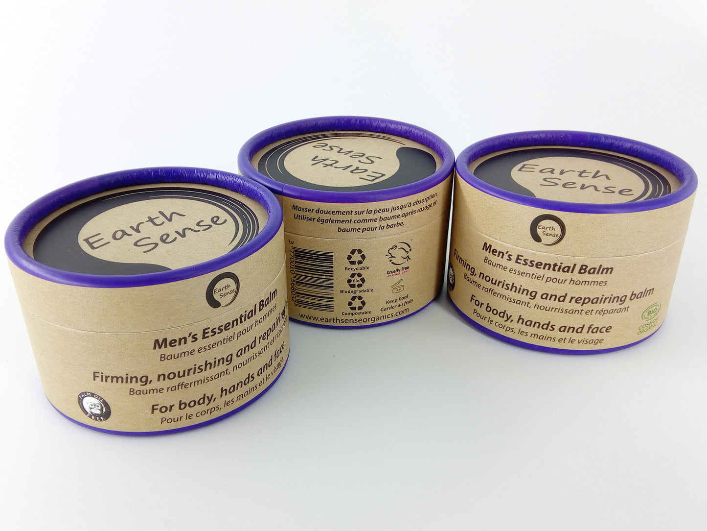 Organic Men's Essential Balm with Sandalwood 100ml - For Face, beard, hands & whole body - Earthsenseorganics