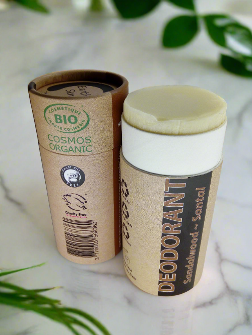 Déodorant naturel certifié biologique - Bois de santal 100 ml - 1 pièce - Emballage en papier 100 % recyclé