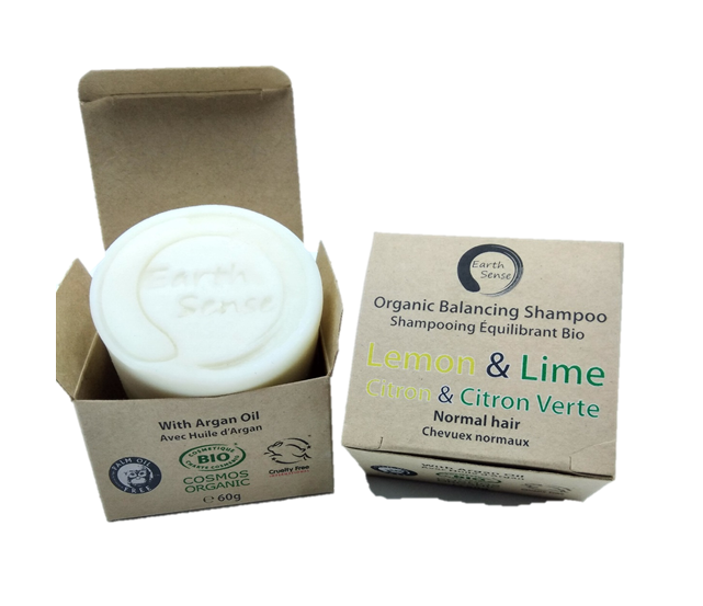 Organic Certified Balancing Solid Shampoo - Lemon & Lime - Normal & all Hair Types 60g