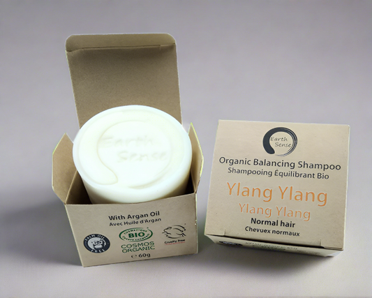 Organic Certified Balancing Solid Shampoo - Ylang Ylang - Normal & all Hair Types 60g