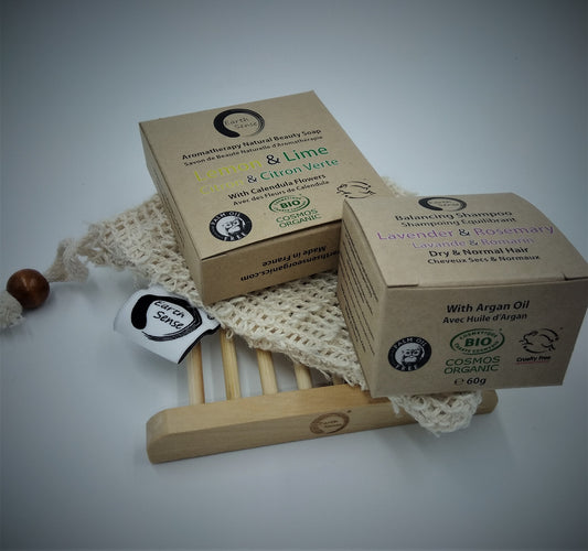 Gift Set DUO - Organic Solid Shampoo & Organic Solid Soap - Earthsenseorganics