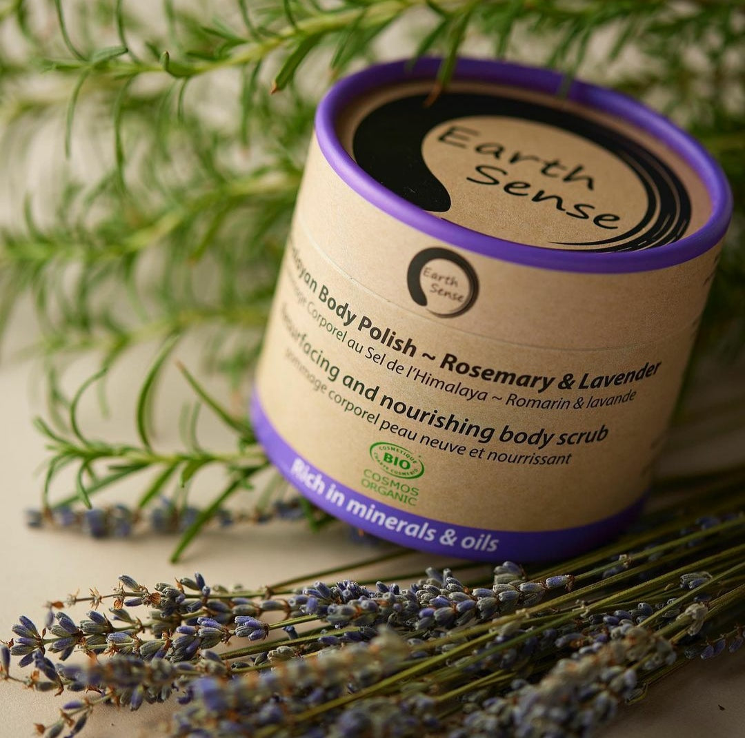 Organic Certified Body Polish Exfoliant - Lavender & Rosemary 200ml - Earthsenseorganics