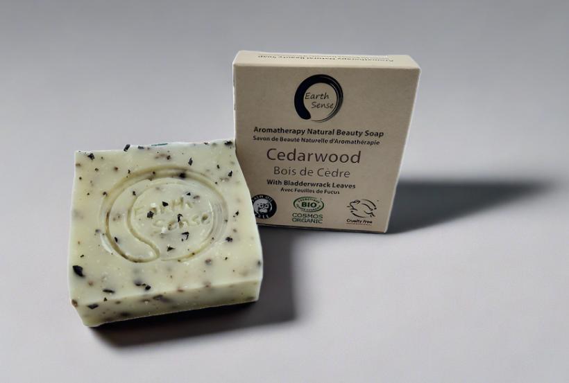 Organic Certified Solid Soap - Cedarwood with Bladderwrack 90g