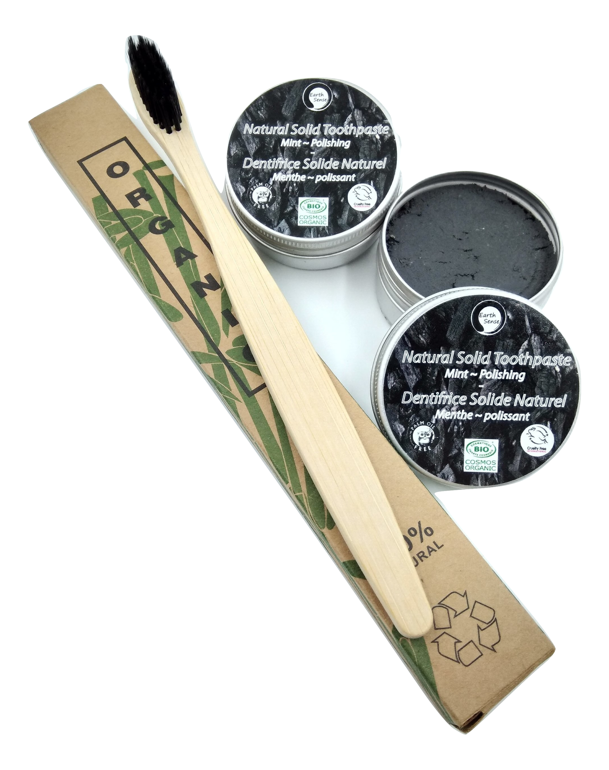 MEGA BUNDLE - 32 x 40g Natural Organic Certified Solid Toothpaste - 16 of each type - 2 types - Earthsenseorganics