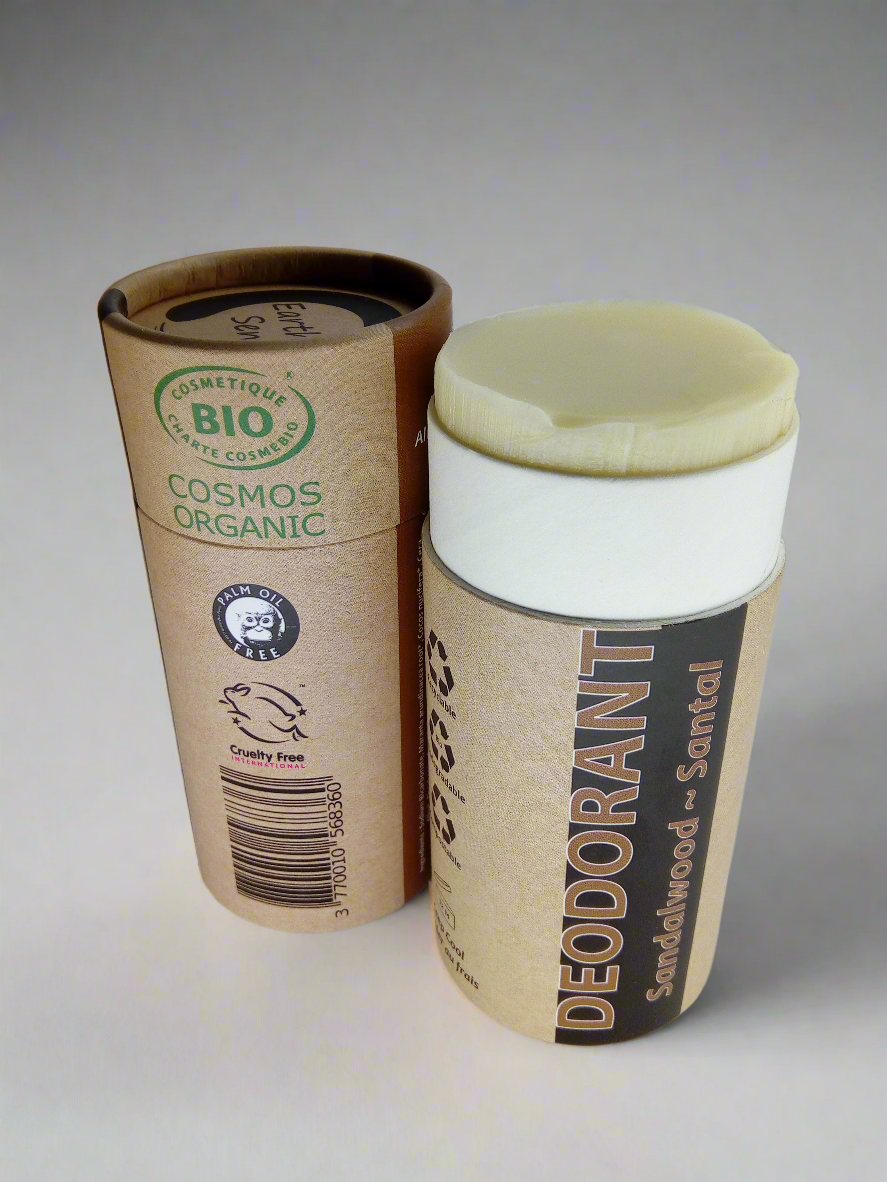 Organic Certified Natural Deodorant - Jasmine 100ml - I piece - 100% recycled paper packaging