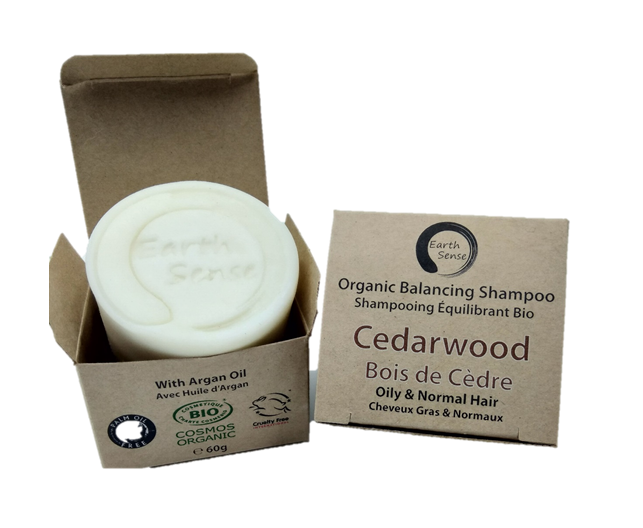 Organic Certified Balancing Solid Shampoo - Cedarwood - Oily & All Hair Types 60g