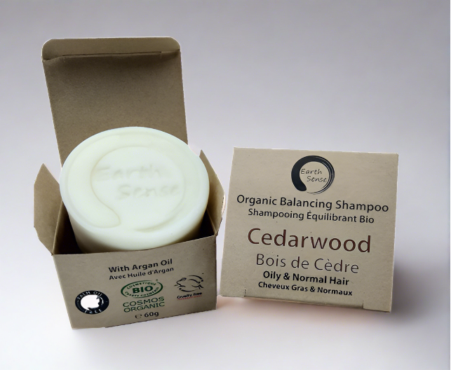Organic Certified Balancing Solid Shampoo - Cedarwood - Oily & All Hair Types 60g