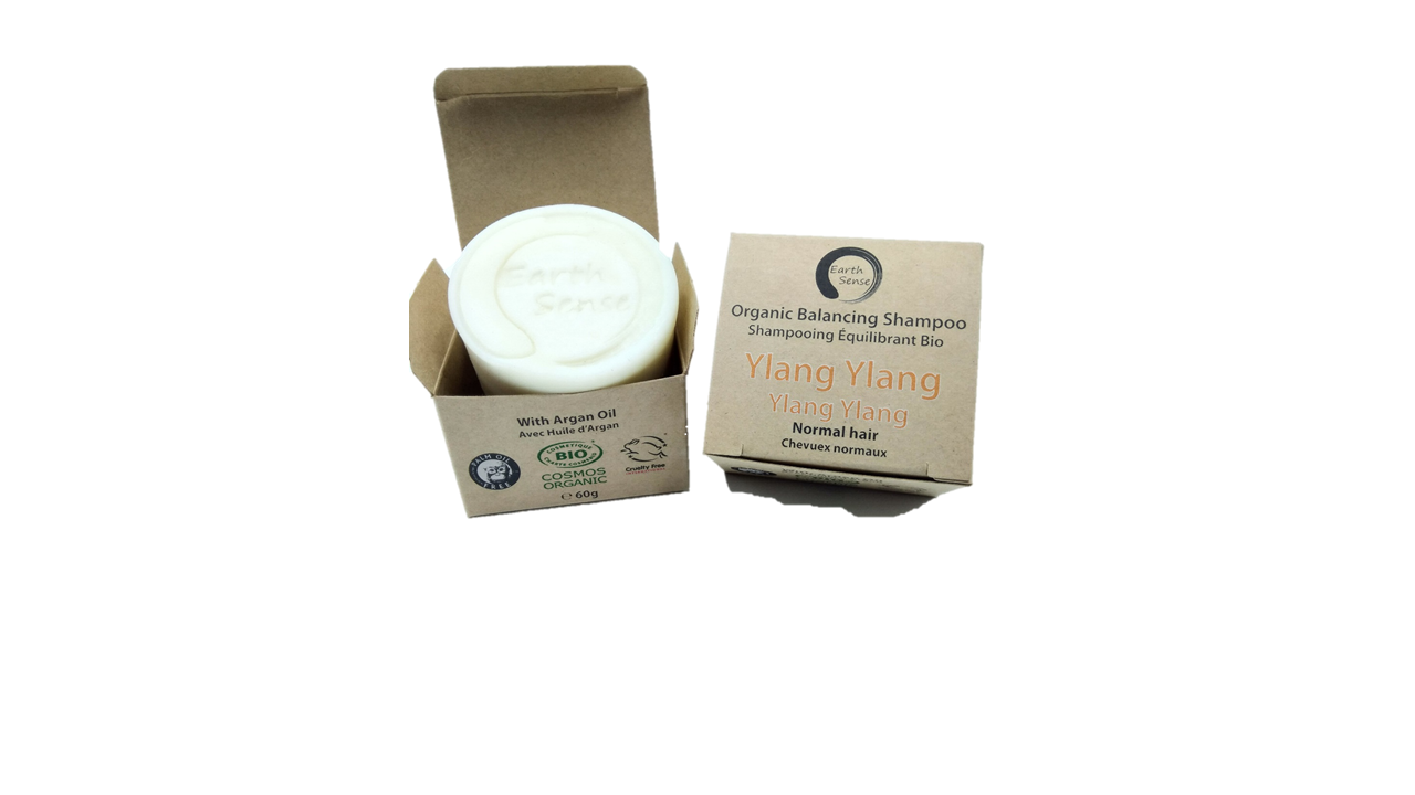 Organic Certified Balancing Solid Shampoo - Ylang Ylang - Normal & all Hair Types 60g