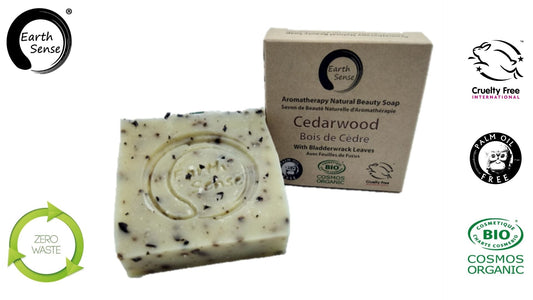 MINI BUNDLE - 4 x 90g - Organic Certified Solid Soap - Cedarwood with Bladderwrack - Earthsenseorganics