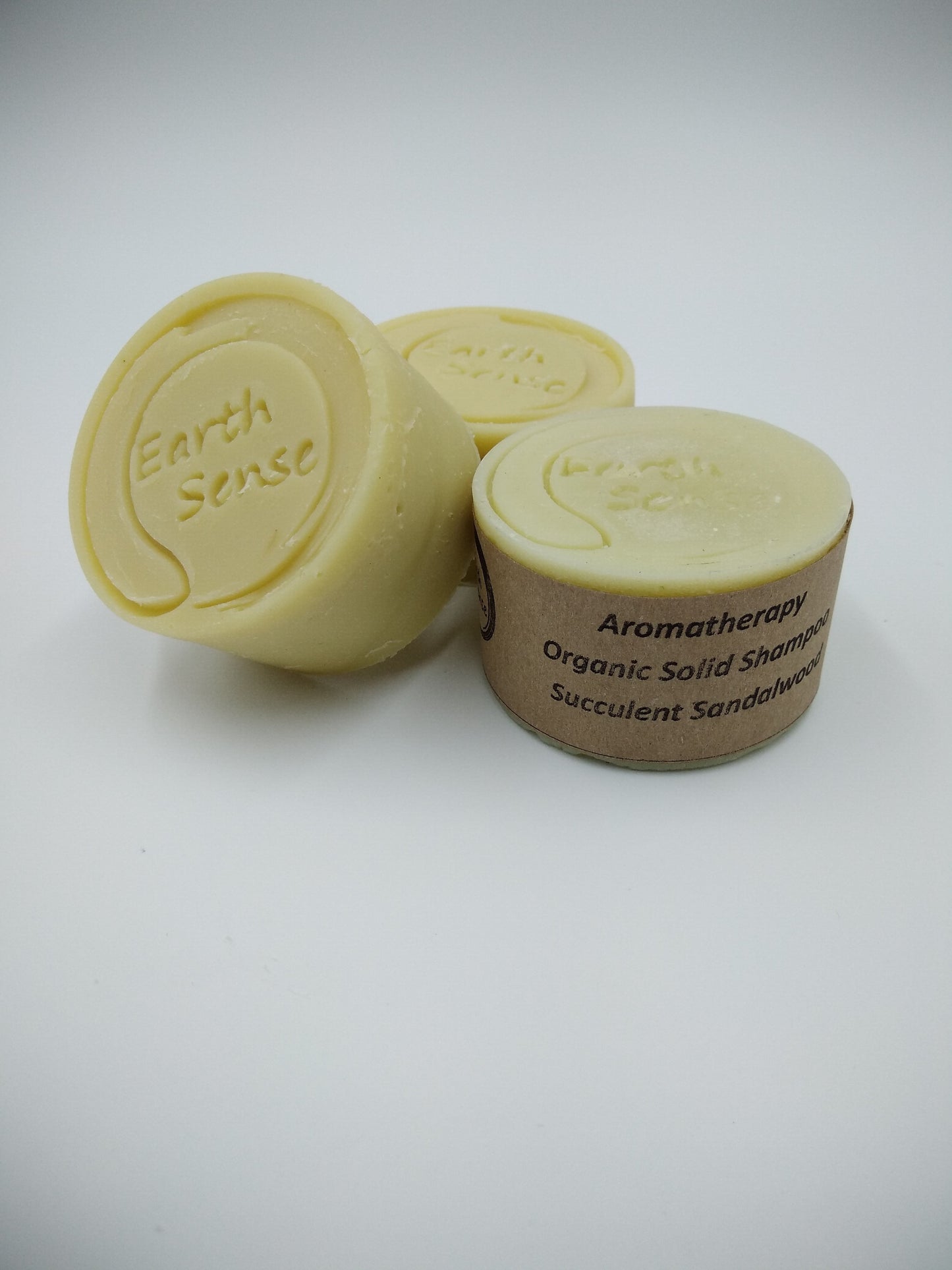 MINI BUNDLE - 4 x 60g Organic Certified Solid Shampoo - Sandalwood - Normal & all Hair Types - Earthsenseorganics