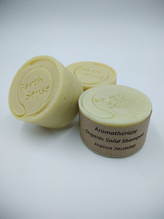 Organic Certified Balancing Solid Shampoo - Jasmine - Normal & all Hair Types 60g - Earthsenseorganics