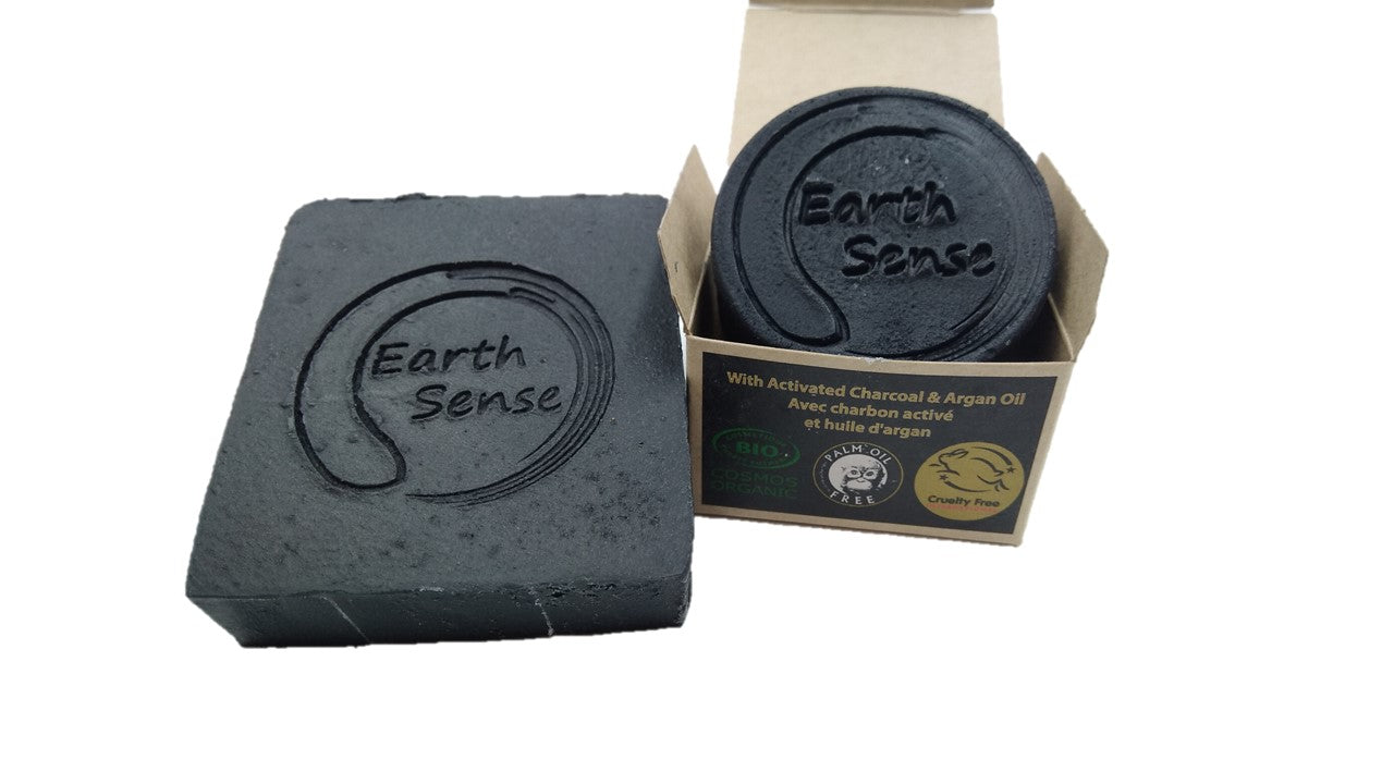 MINI BUNDLE - 4 x 90g Organic Certified Spa Noir - Solid Soap with activated charcoal - Earthsenseorganics